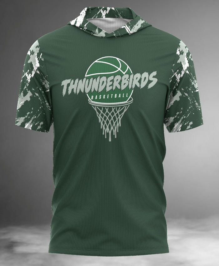 Thunderbirds Basketball Short Sleeve Hoodie Tee