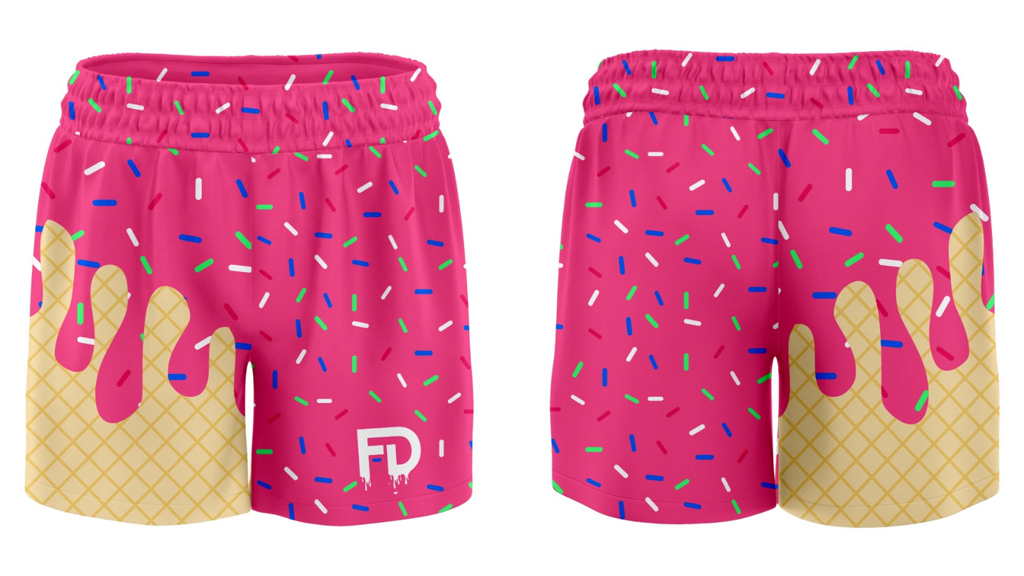 FD Melt Mode Strawberry Drip Shorts – 5” Inseam