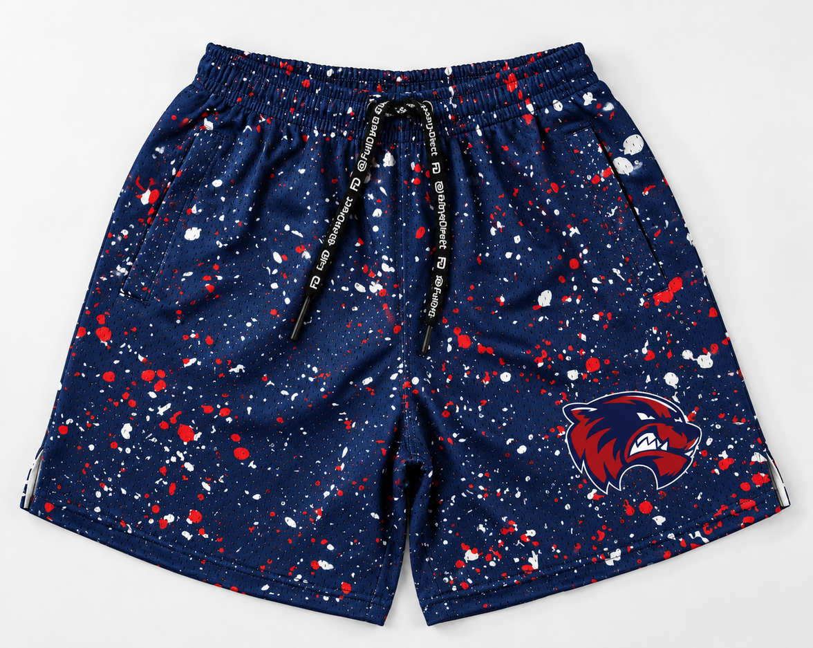 Wolverines Splatter Mesh Shorts | Final Drop- In Stock