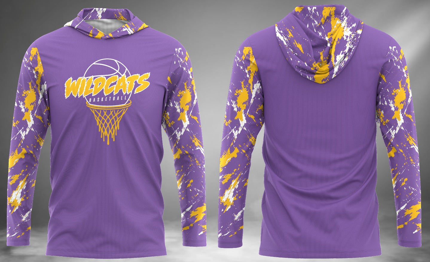Wildcats Basketball Long Sleeve Hoodie Tee