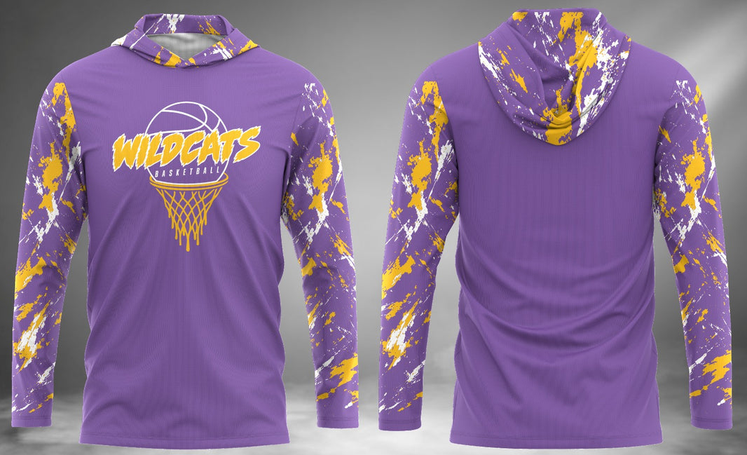 Wildcats Basketball Long Sleeve Hoodie Tee