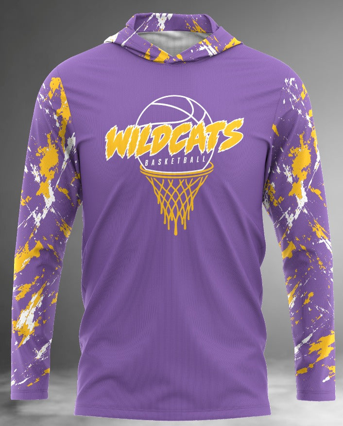 Wildcats Basketball Long Sleeve Hoodie Tee