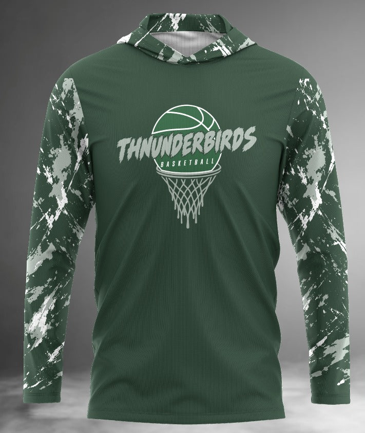 Thunderbirds Basketball Long Sleeve Hoodie Tee